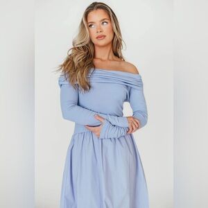 ASTR The Label Mixed Media Off The Shoulder Dress *Sold out color*